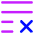 List Cross Icon from Core Neon Set