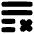 List Cross Icon from Plump Solid Set