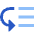 List Priority Low Move Down Icon from Sharp Flat Set