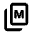 Markdown Copy Icon from Rounded Line - Material Pro Set