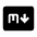 Markdown Fill Icon from Outlined Fill - Material Symbols Set