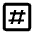 Numbers Square Icon from Outlined Line - Material Pro Set