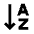 Order Ascending Alphabetical Icon from Sharp Line - Material Pro Set
