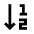 Order Ascending Numbers Icon from Sharp Line - Material Pro Set