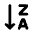 Order Descending Alphabetical Icon from Rounded Line - Material Pro Set