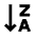 Order Descending Alphabetical Fill Icon from Sharp Fill - Material Pro Set