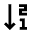 Order Descending Numbers Icon from Sharp Line - Material Pro Set