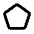 Pentagon Icon from Rounded Line - Material Pro Set