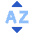 Sort By Alphabet Icon from Sharp Flat Set