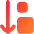 Sort Size Ascending Order Down Icon from Flex Gradient Set