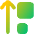 Sort Size Ascending Order Up Icon from Flex Gradient Set
