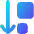 Sort Size Descending Order Down Icon from Flex Gradient Set