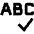 Spell Check Icon from Sharp Line Set