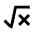 Square Root X Icon from Outlined Line - Material Pro Set