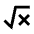 Square Root X Fill Icon from Sharp Fill - Material Pro Set