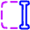 Text Select End Icon from Plump Neon Set