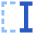 Text Select End Icon from Sharp Flat Set