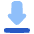 Arrow Outline Download Icon from Plump Flat Set