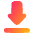 Arrow Outline Download Icon from Plump Gradient Set