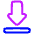 Arrow Outline Download Icon from Plump Neon Set