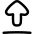 Arrow Outline Upload Icon from Flex Line Set