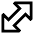 Thick Arrow Diagonal 1 Icon from Sharp Line Set