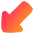 Thick Arrow Diagonal Bottom Left Icon from Plump Gradient Set