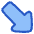 Thick Arrow Diagonal Bottom Right Icon from Plump Duo Set