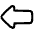 Thick Arrow Left Icon from Plump Line Set