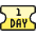 Ticket Day 1 icon - Free transparent PNG, SVG. No sign up needed.