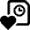 Time Clock File Favorite Heart Icon from Ultimate Bold Set