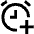 Add Alert Clock Icon from Sharp Line Set