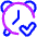 Alarm Check On Icon from Plump Neon Set