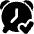 Alarm Check On Icon from Plump Solid Set