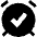 Alarm Check On Icon from Sharp Solid Set