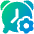 Alarm Clock Setting Gear Icon from Plump Gradient Set
