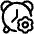 Alarm Clock Setting Gear Icon from Plump Line Set