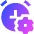 Alarm Clock Setting Gear Icon from Sharp Gradient Set