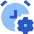 Alarm Clock Setting Gear Icon from Sharp Flat Set