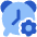 Alarm Clock Setting Gear Icon from Plump Flat Set