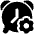 Alarm Clock Setting Gear Icon from Plump Solid Set