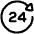 Clock 24 Hours Icon from Plump Line Set