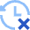 History Arrow Delete Icon from Sharp Flat Set