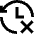 History Arrow Delete Icon from Sharp Line Set