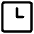 Square Clock Icon from Core Line Set