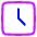 Square Clock Icon from Plump Neon Set