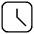 Square Clock Icon from Ultimate Light Set