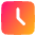 Square Clock Icon from Plump Gradient Set