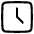 Square Clock Icon from Plump Line Set