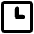 Square Clock Icon from Core Remix Set